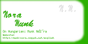 nora munk business card